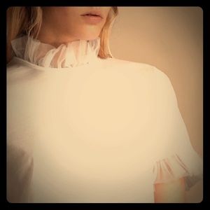 Burberry tulle ruffle Tshirt